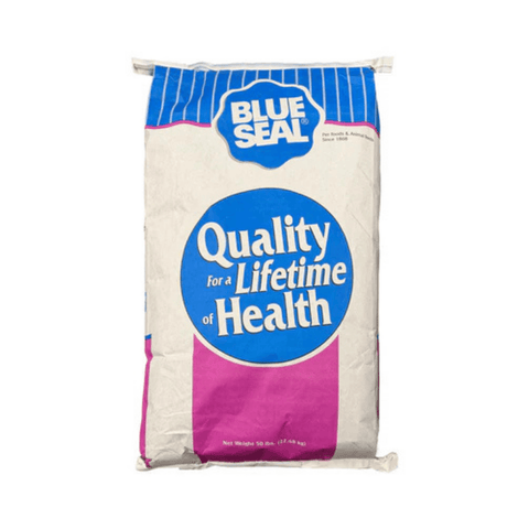 Blue Seal® Deer Pellets in a 50 lb bag, featuring small, uniform deer feed pellets from The Mill brand.