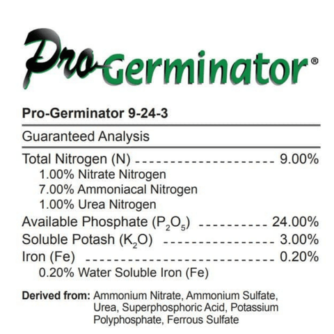 AgroLiquid Pro-Germinator liquid starter fertilizer in a bulk container, designed for early plant growth and soil nutrition.