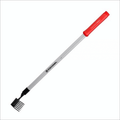 A long-handled garden rake with a silver metal shaft, black head, and red handle grip, featuring the COHONA brand logo printed on the shaft.