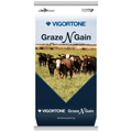 front of a bag of Vifortone Graze N Grain cattle supplement on a white background