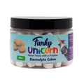FUNKY UNICORN electrolyte cubesd in mint flavor in their container on a white background
