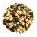 Brown's No Corn Pigeon Mix bird food for breeding pigeons, showing a colorful blend of grains and seeds in the bag.