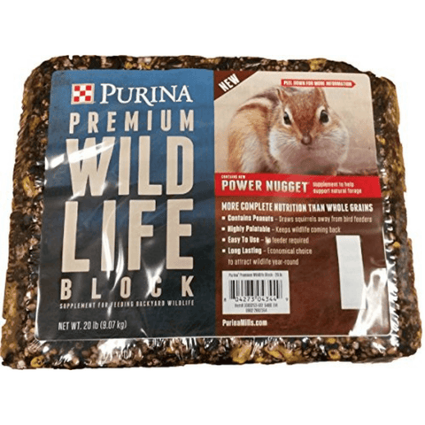 Wildlife food block by The Mill, 20 lb. Purina® Premium Wildlife Block for attracting and nourishing wild animals.