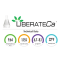 AgroLiquid LiberateCa Liquid Calcium Fertilizer in a bulk container, showing the product label and packaging for agricultural use.