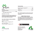 AgroLiquid Iron Liquid Fertilizer bottle, bulk size, with label showing nutrient information for plant iron supplementation.