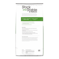 back of a stock and stable multi species feed on a white background