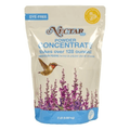 A 2 lb stand-up pouch of Nectar Powder Concentrate dye-free flower powder, featuring a cream background with purple flowers, a hummingbird, and blue accents.