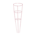 Red wire plant stand on a white background