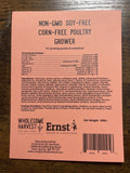 Tag for Wholesome Harvest Corn Free Soy Free Poultry Grower