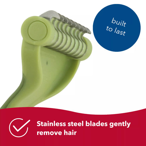 Safari® Shed Magic De-Shedding Tool for Dogs – Short to Medium Hair