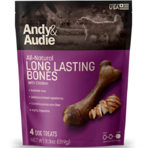 Andy & Audie All-Natural Long Lasting Chicken Bone Dog Treats