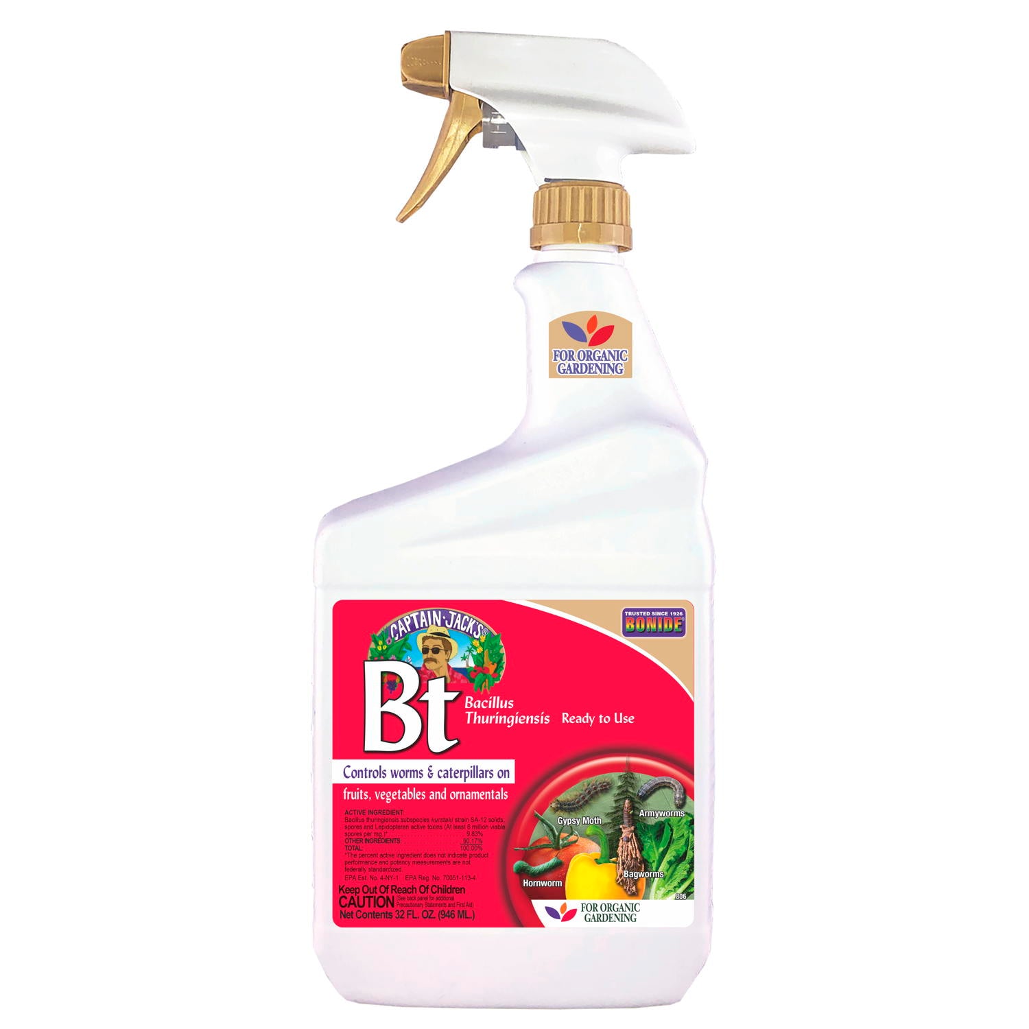 Bt Powder Insecticide Bonide BT Bacillus Thuringiensis Ready-To-Use Spray | The Mill