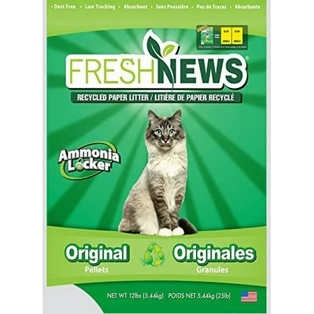 Fresh News® Original Recycled Paper Cat Litter – 12 lb