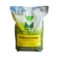 Front view of The Mill Contractors Grass Seed Mix turf seed bag featuring tall fescue and annual ryegrass for lawn growth.