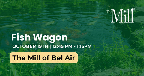 Flyer for Fish Wagon at the mill of bel air on october 19th