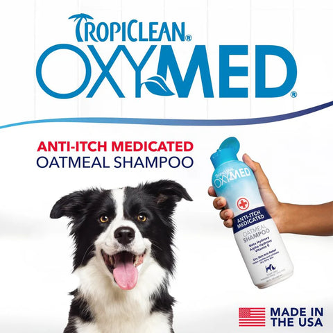 TropiClean OxyMed® Medicated Anti-Itch Shampoo for Dogs & Cats – 20 oz