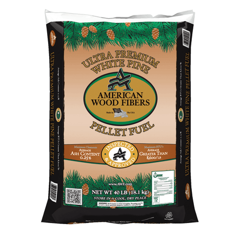AWF Ultra Premium White Pine Wood Heat Pellets