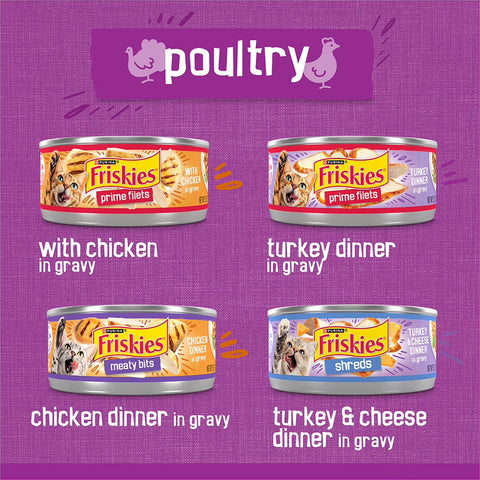 Friskies Poultry Variety Pack Canned Cat Food