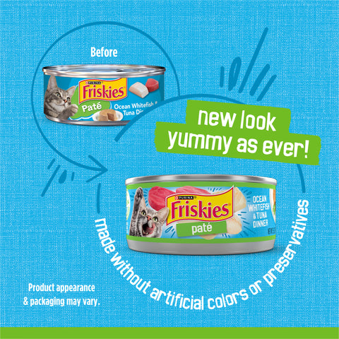 Friskies Pate Whitefish and Tuna Canned Cat Food
