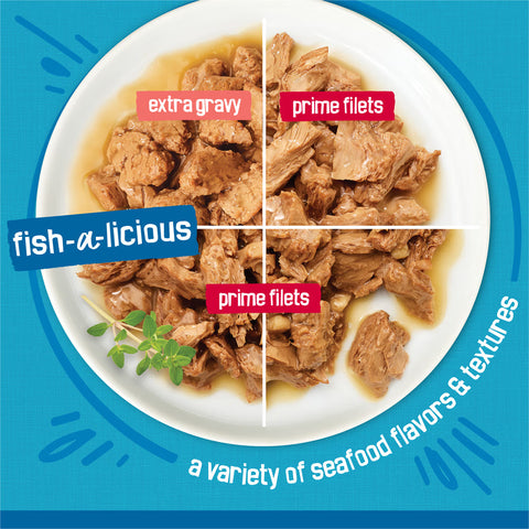 Friskies Fishalicious Variety Pack Canned Cat Food