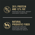 Purina Pro Plan adult large breed dog food with chicken and rice formula, shown in a dry kibble bag.