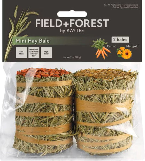 Kaytee Field + Forest Mini Hay Bales Carrot and Marigold two pack