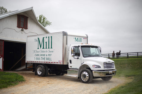Mill Truck delivery at a Horse Farm