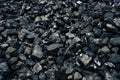 Close-up of dark gray gravel stones