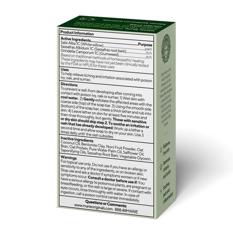 The back of a green and white herbal cream bottle, showing product information, directions, ingredients, and warnings on a white background.
