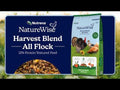 An informational video on 
NatureWise Harvest Blend All Flock Textured Feed. This link leads to YouTube.com.