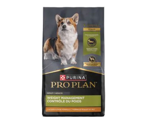 Bag of Purina Pro Plan Weight Management Dry Dog Food 