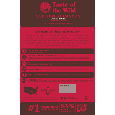 Taste of The Wild Southwest Canyon Canine Formula with Wild Boar