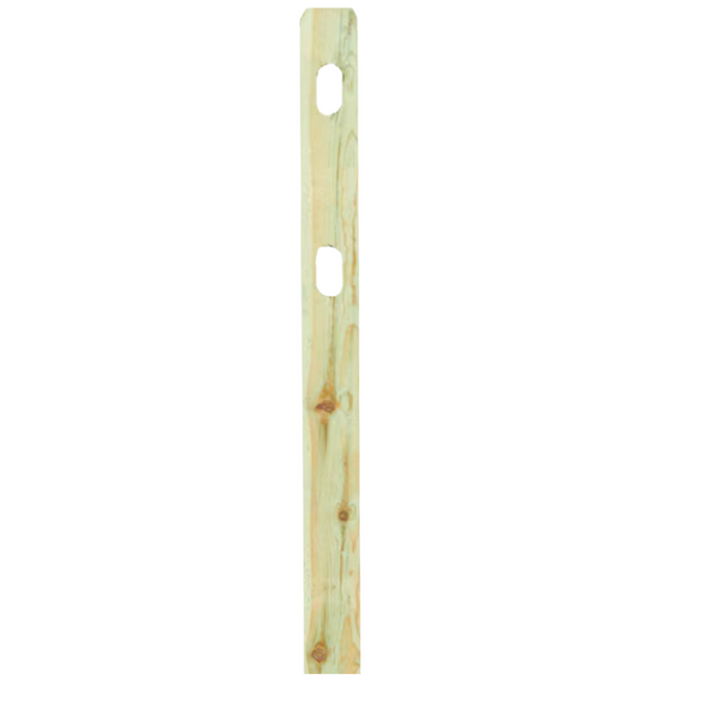 6 ft. Pressure Treated Wood Split Rail 2-Hole Line Post | The Mill
