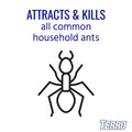 Terro Liquid Ant Bait Stakes attracts and kills all common household ants 