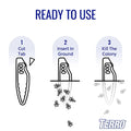Terro Liquid Ant Bait Stakes with usage instructions in this informational graphic
