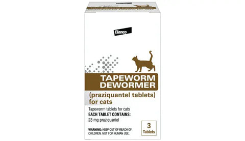 Elanco Tapeworm Dewormer Tablets for Cats – 3 Tablet Pack