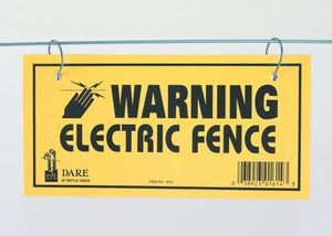 Dare Products Electric Fence Warning Sign