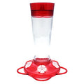 Glass hummingbird feeder