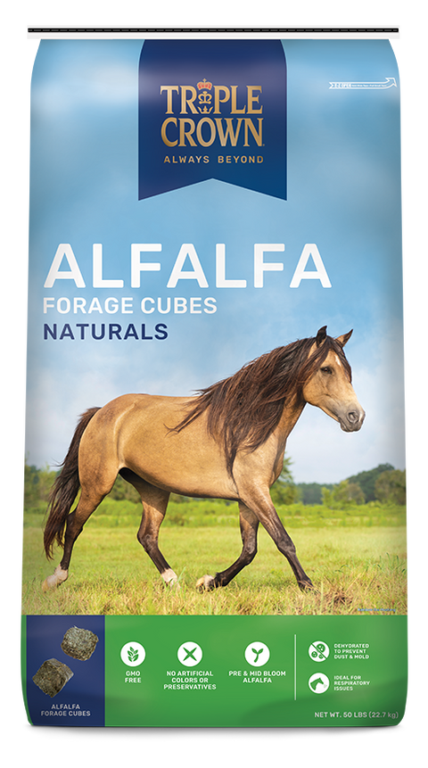 Triple Crown Alfalfa Forage Cubes Naturals Horse Feed