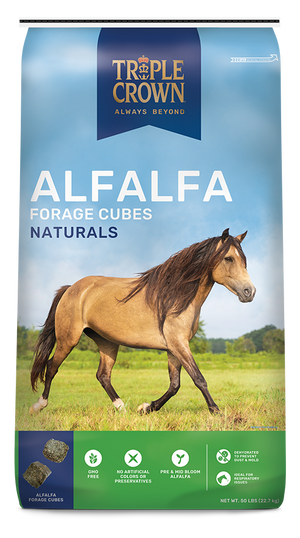 Triple Crown Alfalfa Forage Cubes Naturals Horse Feed