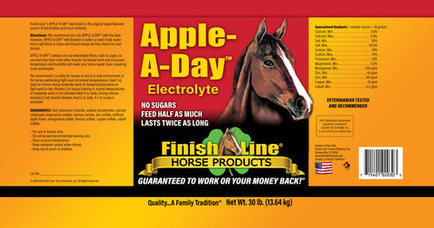 Finish Line Apple a day Electrolyte Label