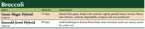 Emerald Jewel Broccoli Label