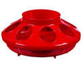 Round plastic chick feeder