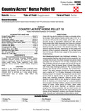Purina Country Acres Pellet Label