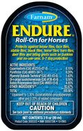 Farnam Endure Sweat Resistant Horse Fly Spray bottle with roll-on label, designed for fly control and sweat resistance in horses.