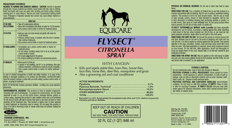 Equicare Flysect Citronella Spray with Lanolin