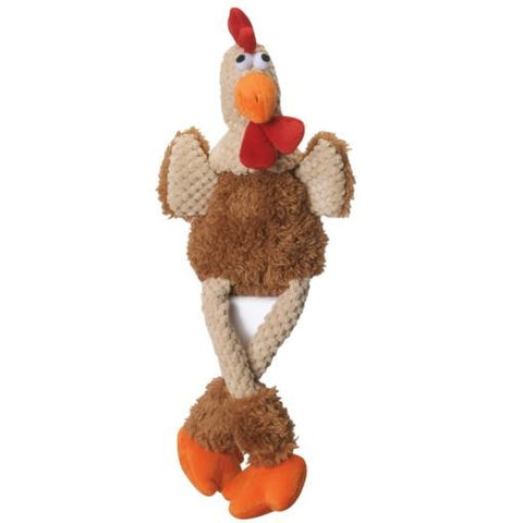 Godog Skinny Rooster Dog Toy, Small