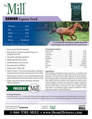 Mill senior horse infosheet