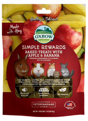 Oxbow Simple Rewards Baked Treats with Apple and Banana