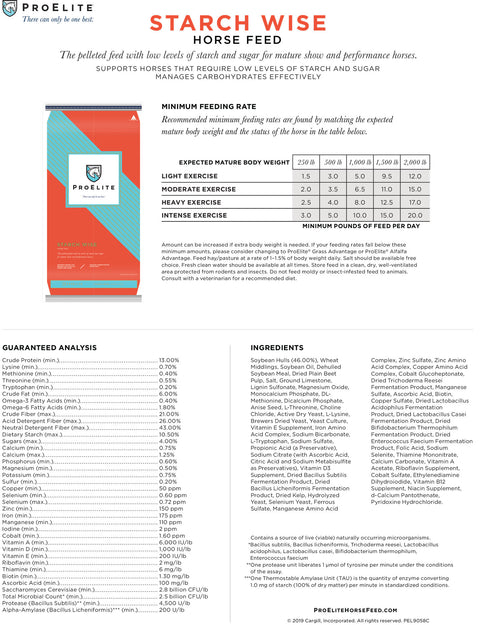ProElite Starch Wise Label